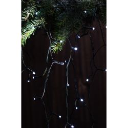 Садовая гирлянда ЭРА ERASF22-29 на солнечной батарее Бахрома холодный свет 2,4Х0,5м | Садовые декоративные светильники