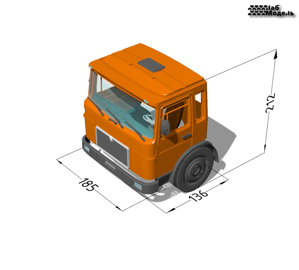 Cab M. A. N. F8 short daily. Scale 1/14