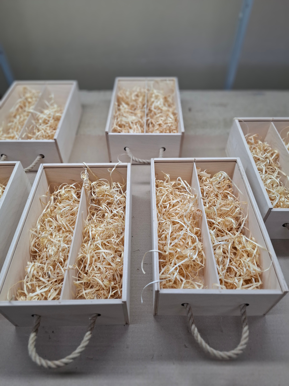 Короб винный деревянный серия "АКРИЛ" №3, на 3 бутылки, без покраски