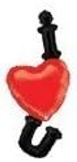 Г Фигура Сердце «I Heart You» черного и красного цветов