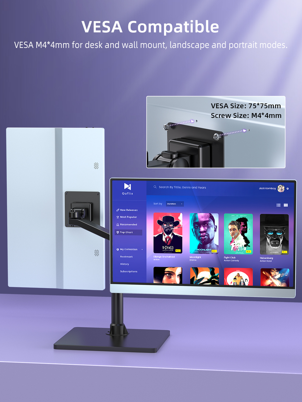 15.6" Портативный монитор с магнитным чехлом Uplays C10 4K IPS 3840х2160, 60 Гц