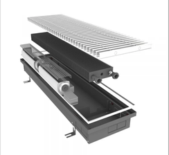 Внутрипольный конвектор Vent KVZV 250-85-4300 с принудительной конвекцией