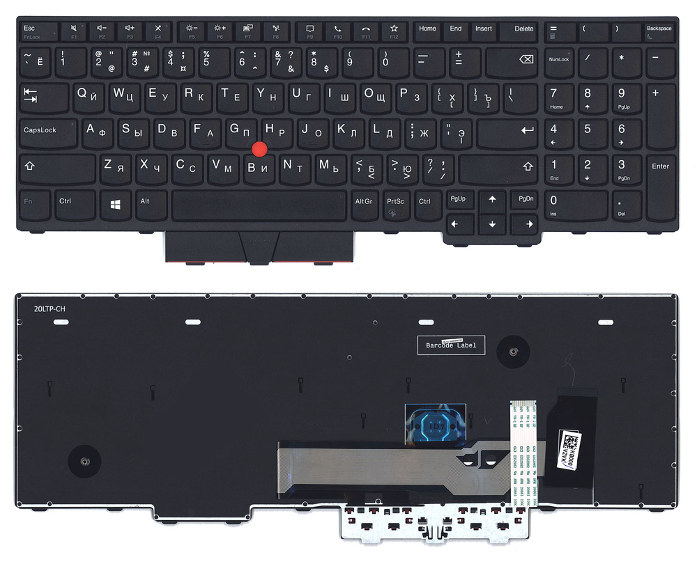 Клавиатура для ноутбука Lenovo Thinkpad L15 L15g черная