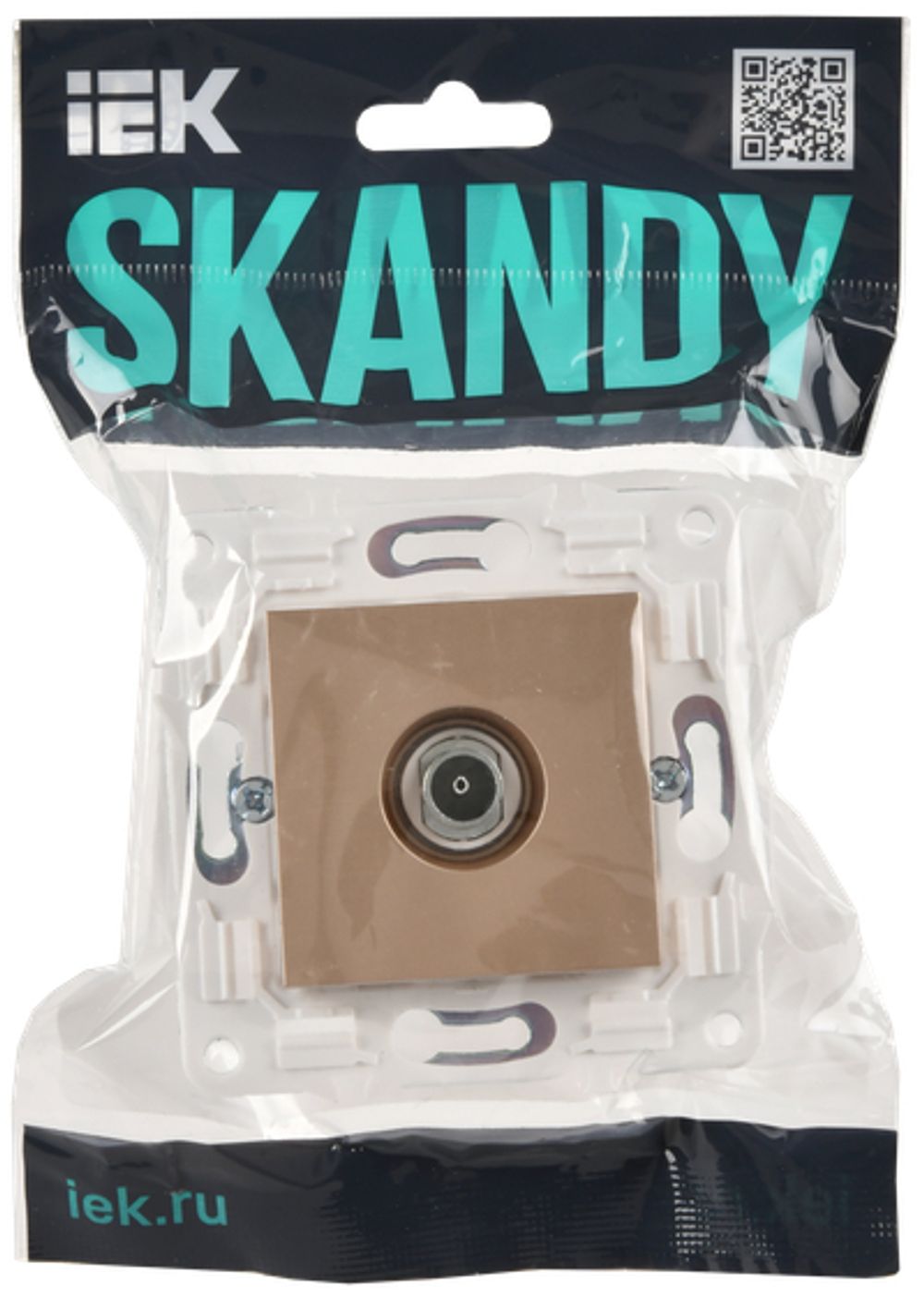 SKANDY Розетка TV оконечная SK-A12Sa песочный IEK