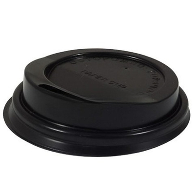 Крышка для стакана (d-73 мм) открытый питейник ЧЕРНАЯ Пэйпер Кап (100/2000 шт.)