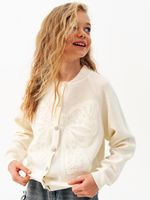 Кардиган для девочки AT1118 молочный