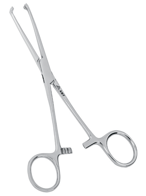 Щипцы маточные 3-хзубые изогнутые для оттягивания тела матки
