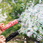 Игрушечный пулемет для создания мыльных пузырей, генератор Gatling Electric Bubble Gun, 10 отверстий
