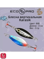 Блесна для зимней рыбалки ECOPRO Karasik, 30мм, 3г, PPH на окуня, щуку, вертикальная
