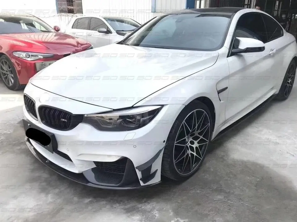 Карбоновая губа переднего бампера для BMW M3 F80 / M4 F82 / F83 БМВ