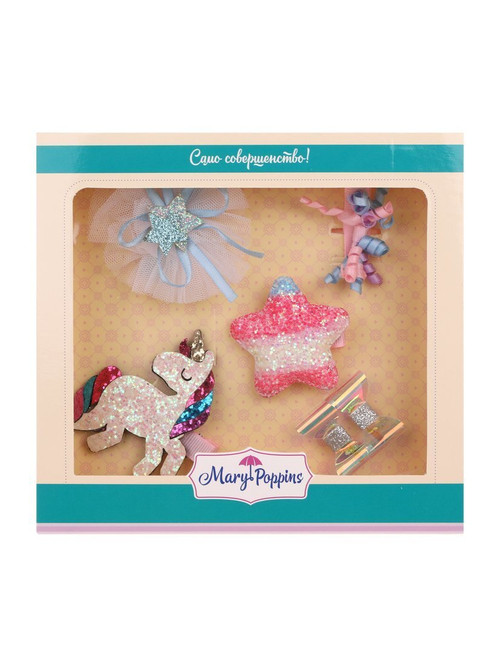 Набор заколок и резинок Единорог