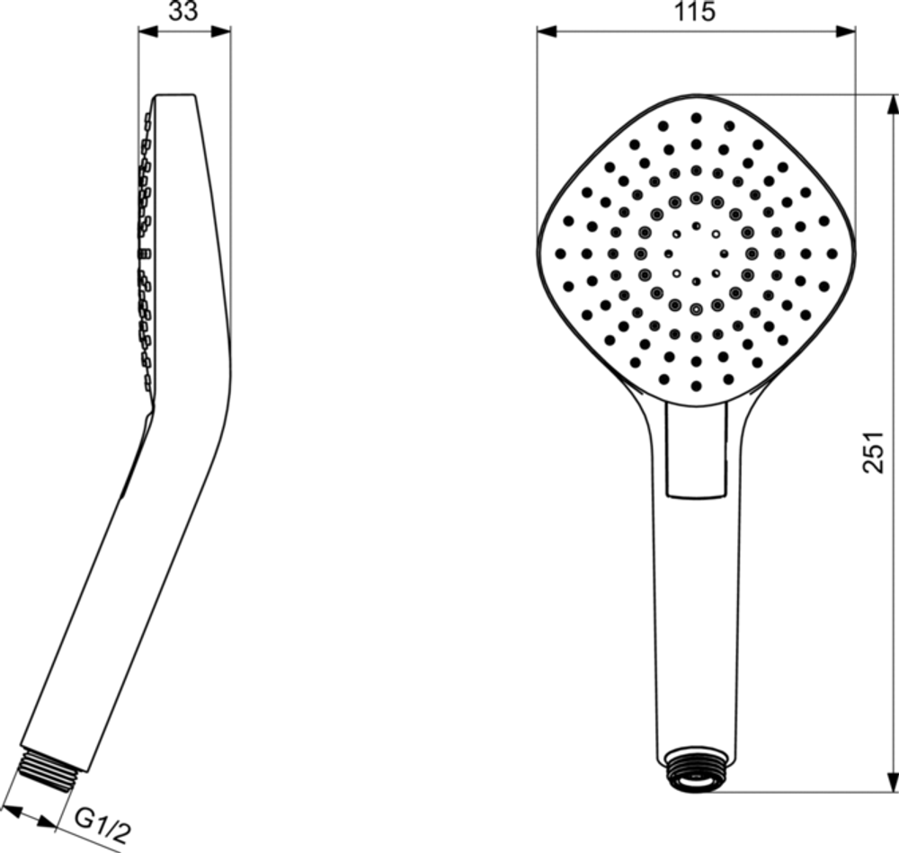 Душевая лейка O110 мм Ideal Standard IDEALRAIN EVO B2232AA лейка