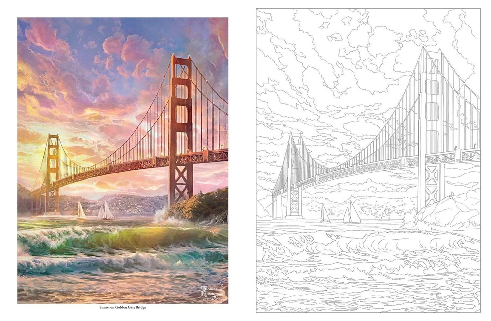 Thomas Kinkade Studios Inspired Destinations: A Coloring Book