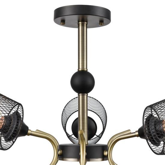 8191/9C COUNTY LN26 306 черный/античная бронза/черный металл Люстра потолочная Е27 9*60W 220V ABRIS