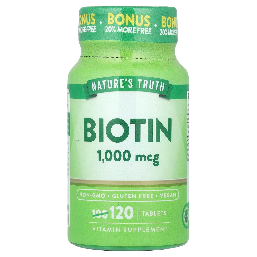 Nature's Truth, Биотин, 1000 мкг, 120 таблеток