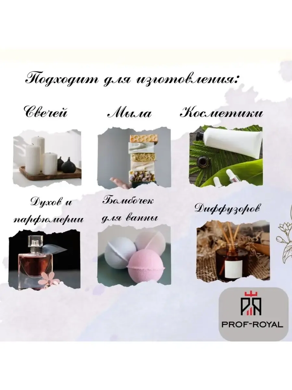 Отдушка Prof-Royal Panna Cotta, для свечей/мыла/диффузоров, кремовая, 5мл
