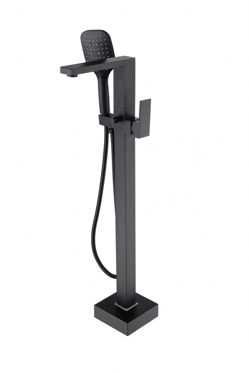 393534-C Смеситель напольный для ванны (ЧЕРНЫЙ)  (4/1шт)