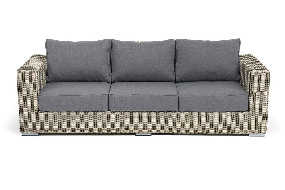 "Боно" диван из искусственного ротанга трехместный, цвет бежевый