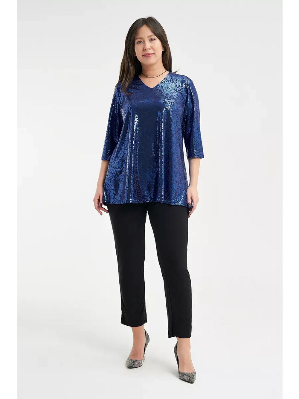 Блузка нарядная большого размера