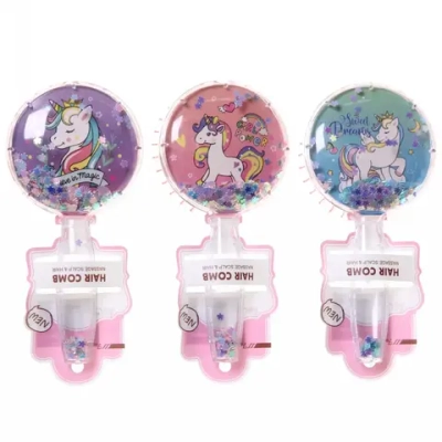 Расческа массажная «Baby House Viki», микс 4 вида Единорожки, 17.5*8см