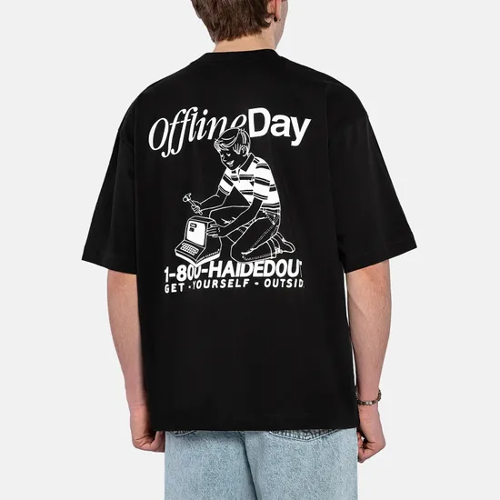 Футболка HAIDED Offline day rlxd hw tee чёрный