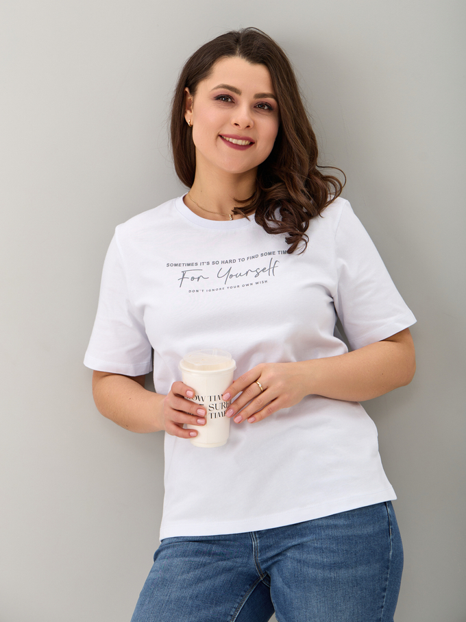 Футболка Фк-194/белый-надпись-п