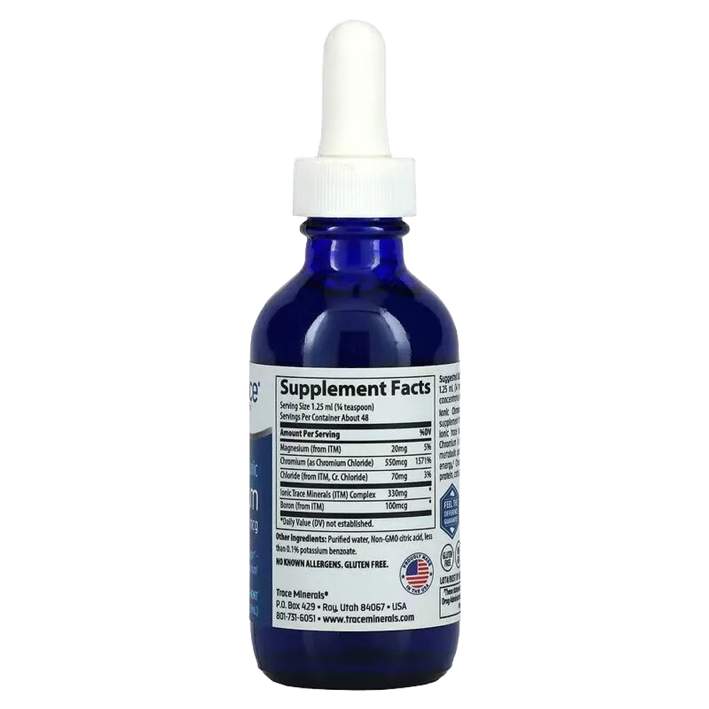Trace Minerals Liquid Chromium 550 mcg 59 ml , Липосомальный Хром !!!Срок 06.2025