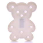 Ночник Мишка на бат. 25,5см 4 цвета микс пакет