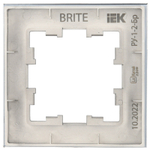 BRITE Рамка 1-местная РУ-1-2-Бр стекло маренго матовый IEK