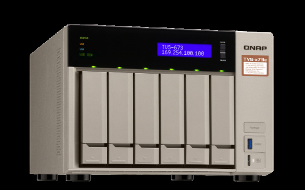 Сетевой RAID-накопитель QNAP TVS-673e-8G