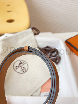 Женский ремень Hermes Kelly коричневого цвета