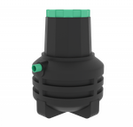 Септик переливной Мультпласт Термит Профи+ 0.7 S 700 л. вертикальный / 200 л. в сутки / 1 чел. / самотечный сброс (1100x1100x1530см;54кг;черный) - арт.555452.1