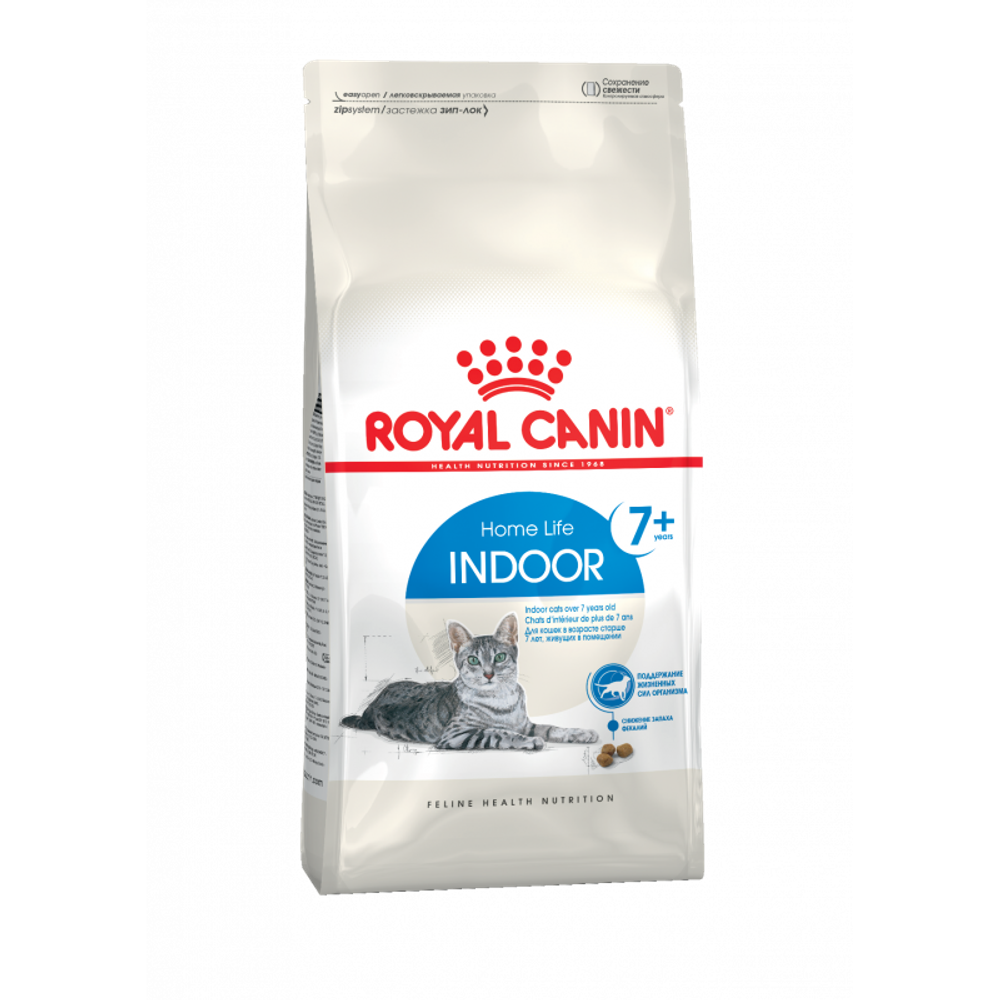 Royal Canin Indoor 7+ Корм сухой сбалансированный для стареющих кошек живущих в помещении 1,5 кг