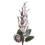 Ветка хвойная «Снежная ветвь» 35 см, Белый