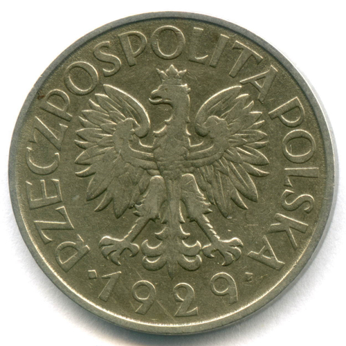 1 злотый 1929 г. Польша VF