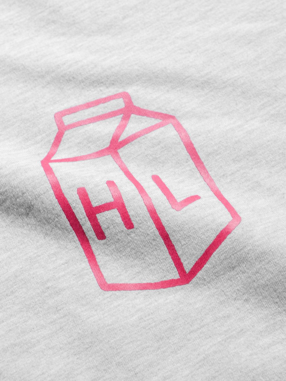 Футболка Hardlunch оверсайз Milk меланж серая