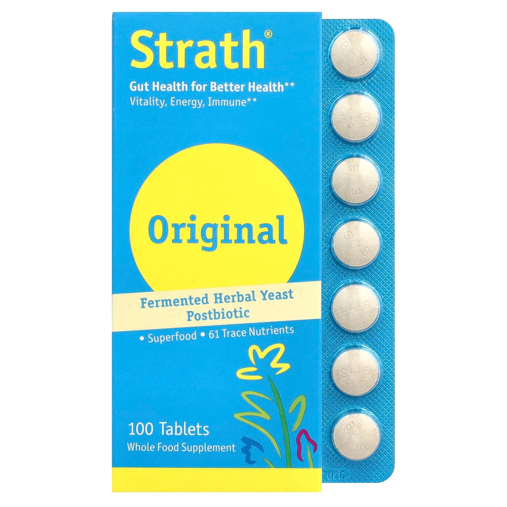 Bio-Strath, Ферментированные травяные дрожжи Postbiotic, 100 таблеток
