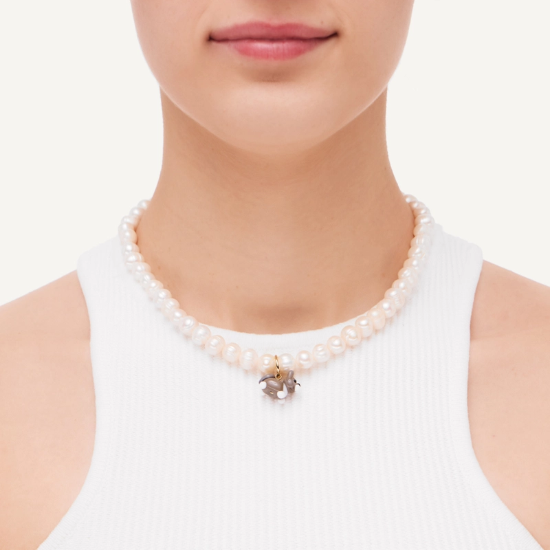 Колье Мой Любимый Пушистик с Жемчугом – Кошка