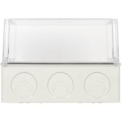 Распаячная коробка ЭРА KORvpk-240-195-165 ОП серая 240х195х165мм прозрачная крышка на винтах d25-3шт d32-2шт IP55