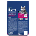 Сухой корм для кошек BRIT PREMIUM с курицей для взрослых "Cat Adult Chicken", 8кг