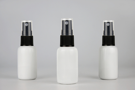 Флакон  15 мл белый опал пластиковый спрей/крышка