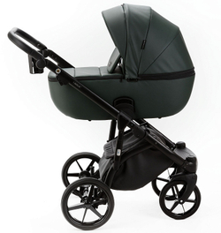 Детская коляска Adamex Nola Deluxe 2 в 1 N-SA29 (Т. ЗЕЛЕНЫЙ КОЖА)