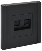 FORTE&PIANO Розетка двойная RJ11+RJ45 кат.5E FP135 черный IEK