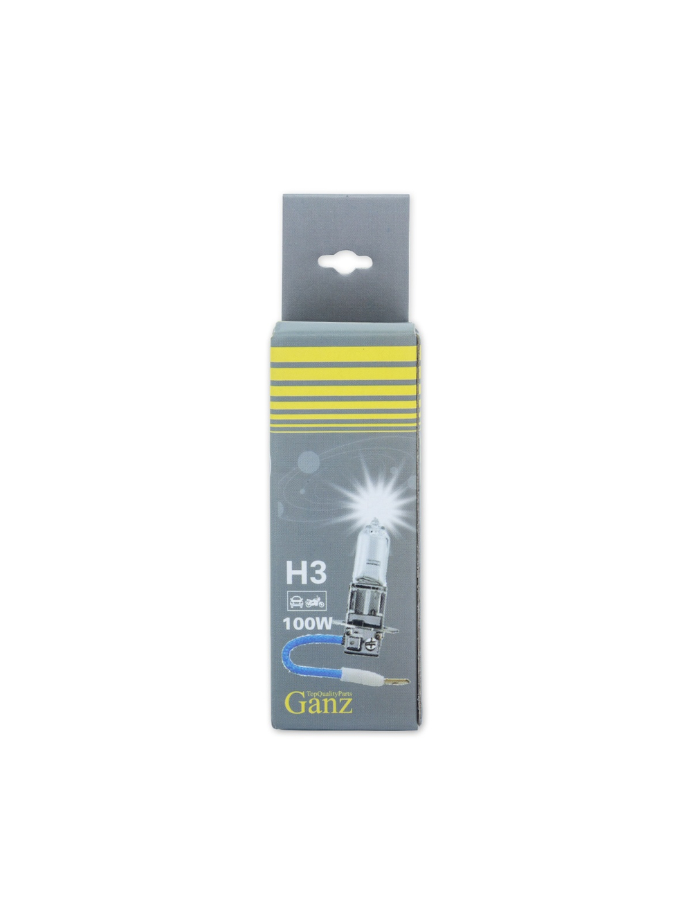 Галогенная лампа H3 24v 100w (PK22s).1 шт. GANZ GIP06008