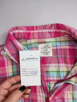 Рубашка H&M в клетку 42 размер