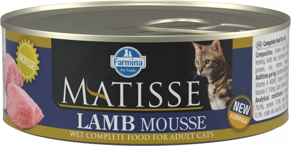Консервы Farmina Matisse Cat Adult Mousse мусс для взрослых кошек с ягненком 300 г