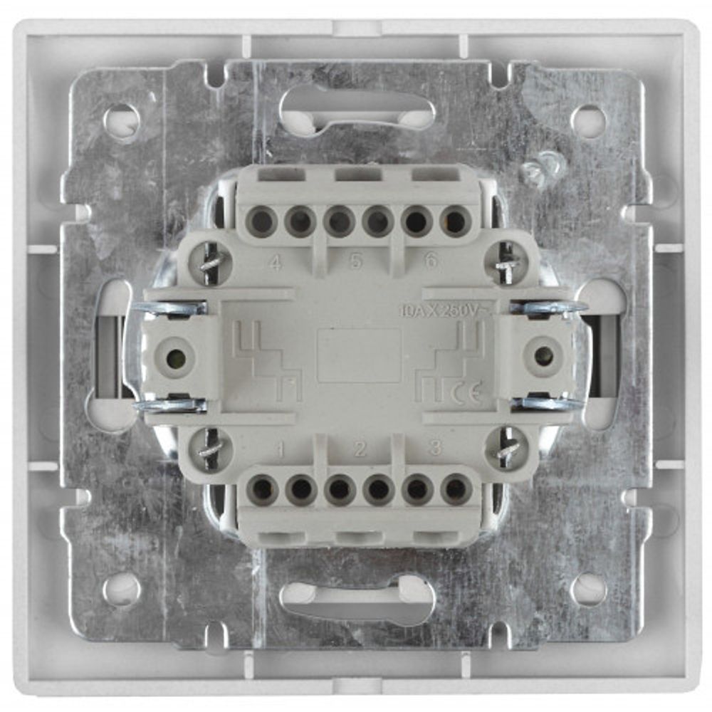 Выключатель Intro Plano 1-106-01 тройной, 10А-250В, IP20, СУ, Plano, белый