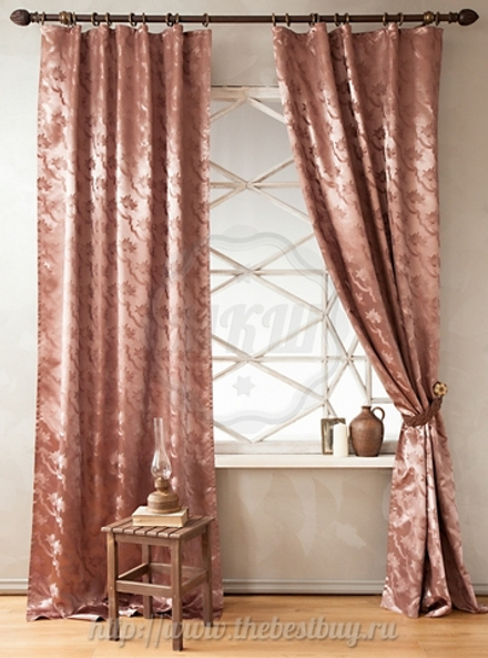 Комплект штор Корса (арт. BL01-101-04)  - (140х270)х2 см.  - (Возможна высота 250 см.) - коричневый