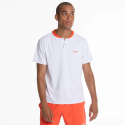 Мужское теннисное поло NOX Team Polo Regular Polo Men - White, Orange