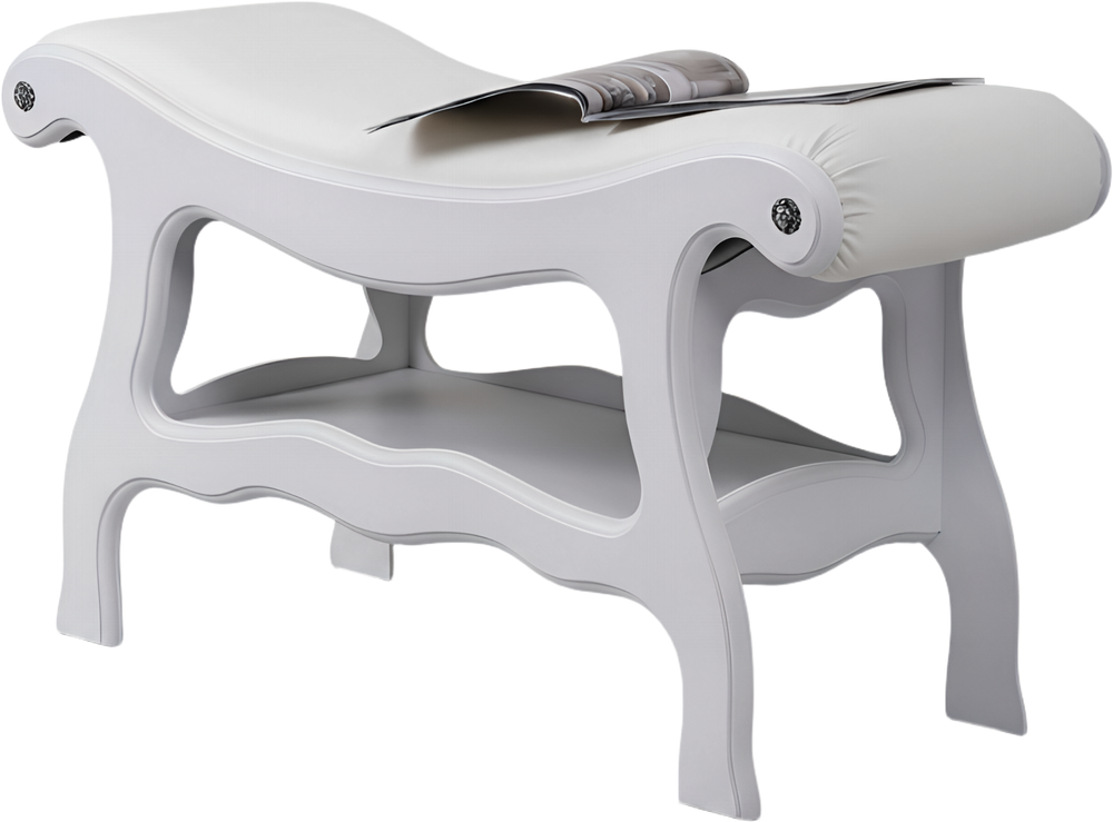 Скамья Сорренто 2 Орех Айс Белая